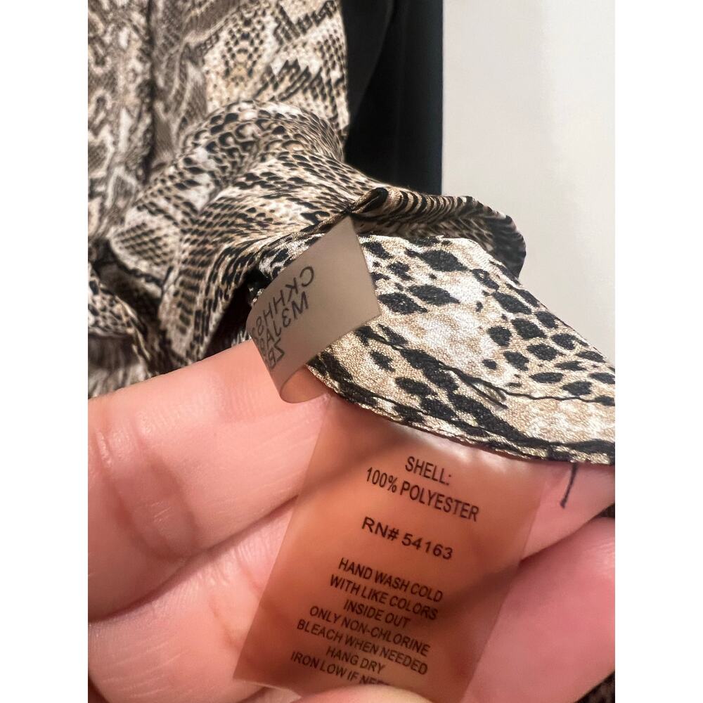 Calvin Klein Python Print Mixed Media Top Bold Mo… - image 5